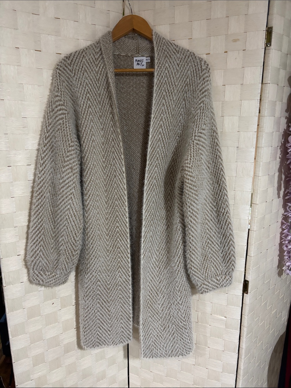 Princess Poly Cozy Open-Front Women's Cardigan Sweater - Taupe